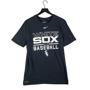 Nike Chicago White Sox T-Shirt Men’s Large Black MLB Baseball Short Sleeve